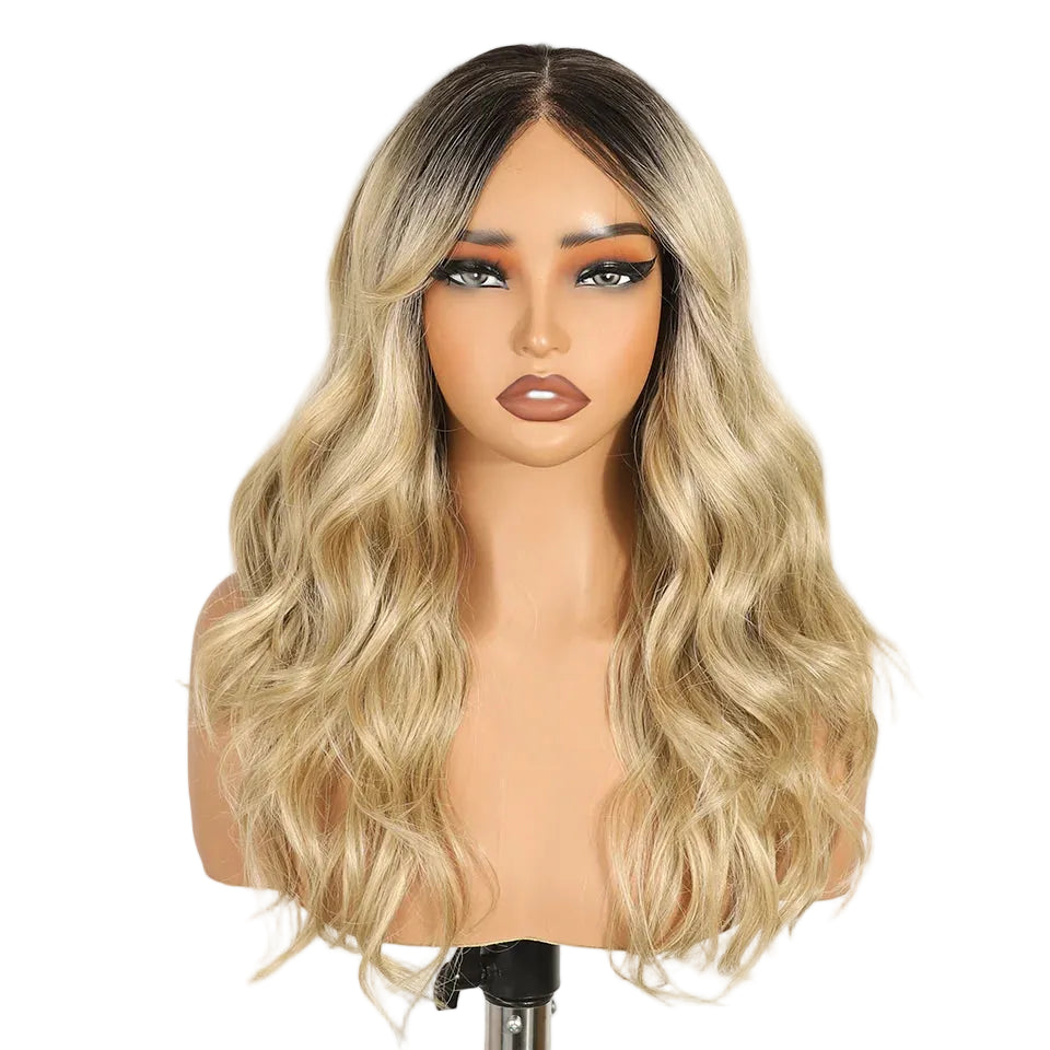 Blonde 6x4 Body Wave Synthetic Heat Resistant Cosplay Wig