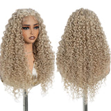 Blonde Ginger 30 Inch Curly Lace Synthetic Lace Front Wigs