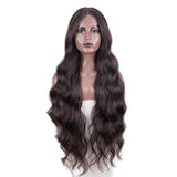 Black Long Wavy Synthetic Lace Front Wig