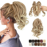 Blonde Natural Hair False Pigtail Ponytail Extensions Hairpiece