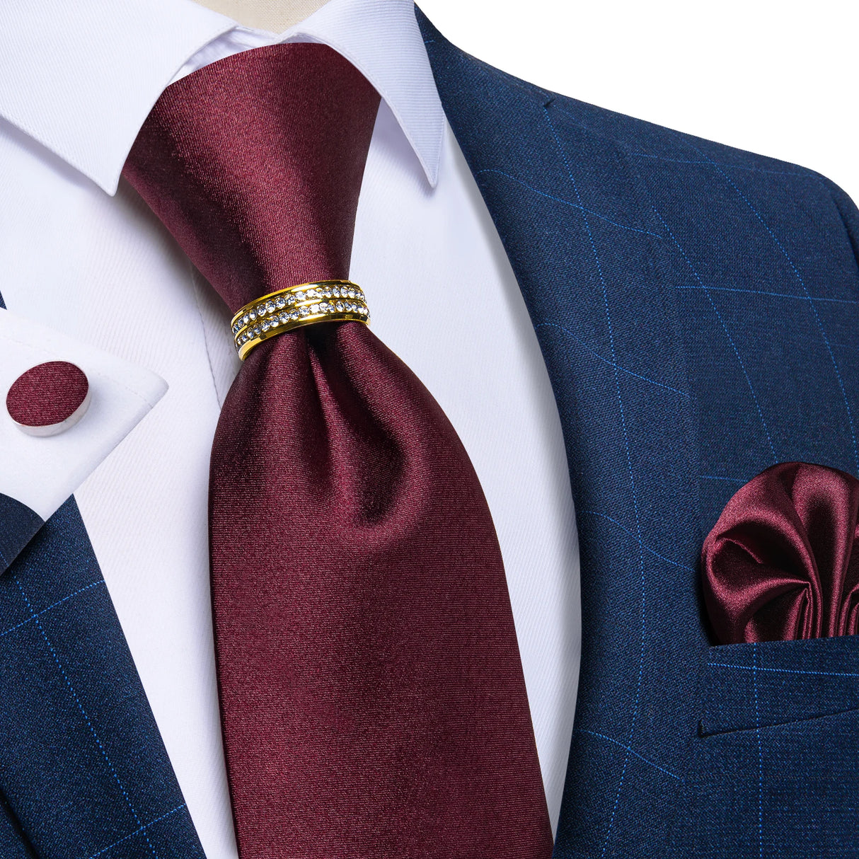 wine red tie set
