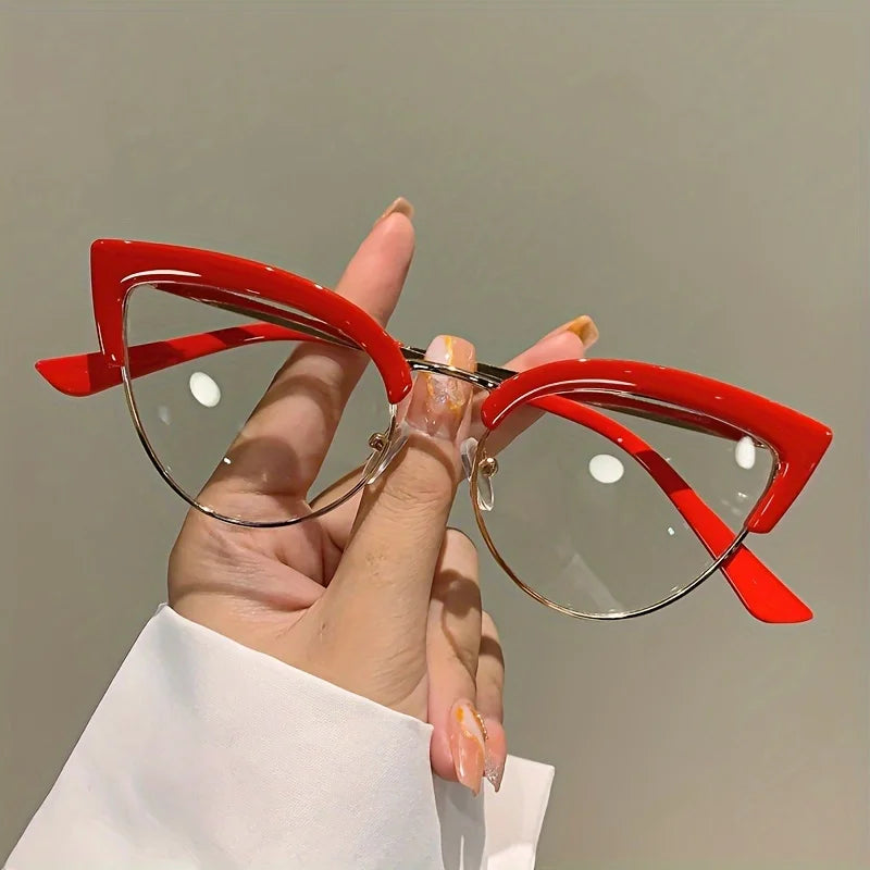 Red Blue Light Blocking Glasses Vintage Cat Eye