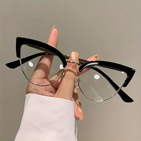 Black Blue Light Blocking Glasses Vintage Cat Eye
