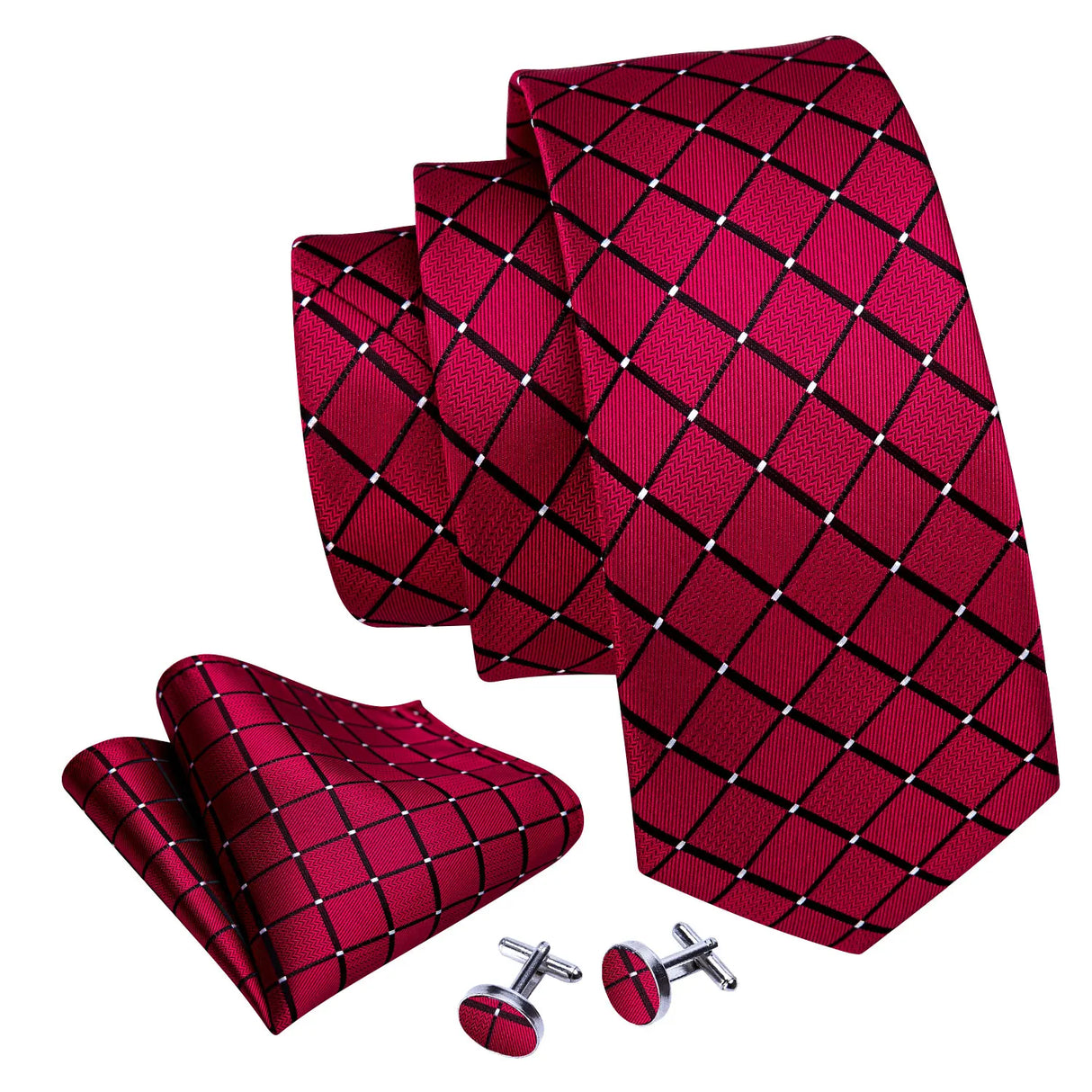 red necktie set