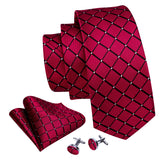 red necktie set