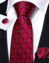 red necktie set
