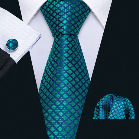 green blue necktie set