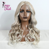 Body 24 inch Wavy Easy Wear Lace Front Synthetic Wigs Sassy Chick Logo