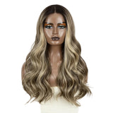 Blonde Body 24 inch Wavy Easy Wear Lace Front Synthetic Wigs 