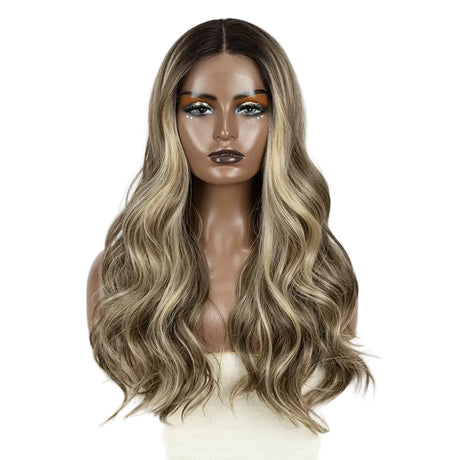 Blonde Body 24 inch Wavy Easy Wear Lace Front Synthetic Wigs 