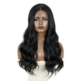 Black Body 24 inch Wavy Easy Wear Lace Front Synthetic Wigs 