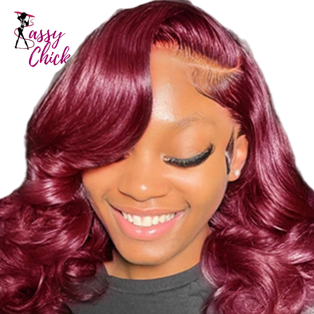 Body Wave 13X4 Lace Bob 100% Human Hair Wig Sassy Chick Logo