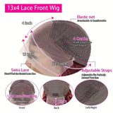Size of Body Wave 13X4 Lace Bob 100% Human Hair Wig