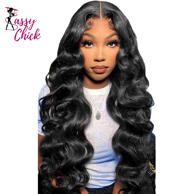 Body Wave 13X6 HD Lace Human Hair Wigs Sassy Chick Logo