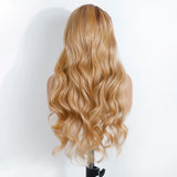 Back of Body Wave 26 Inch Long Frontal Lace Synthetic Wigs