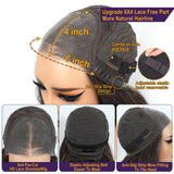 Size of Body Wave 6"x4" Wear and Go Glue less  Synthetic Lace Front Wigs 