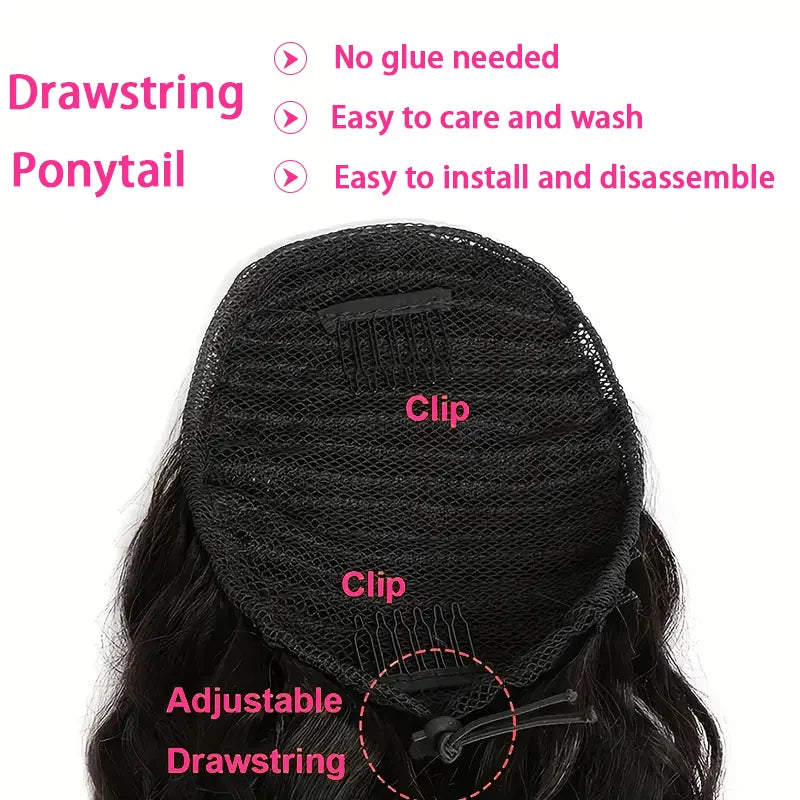 Body Wave Ponytail Extensions Human Hair Extensions