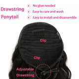 Body Wave Ponytail Extensions Human Hair Extensions