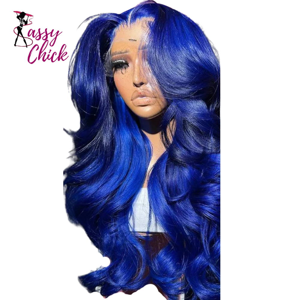 Body Wave Pre Plucked HD Transparent Lace Front Brazilian Human Hair Wigs Sassy Chick Logo