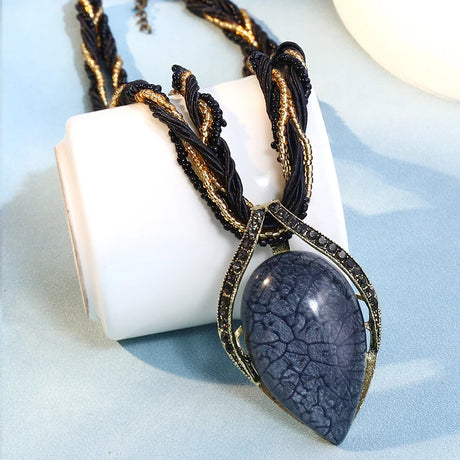 Navy Bohemia Ethnic Handmade Necklace For Women