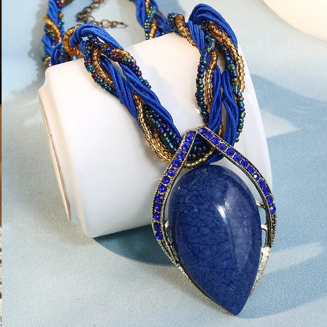 Blue Bohemia Ethnic Handmade Necklace For Women