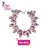 Bohemia Pink Crystal Necklace