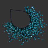 Blue Bohemian Crystal Rhinestone Crown Forehead Bridal Headband