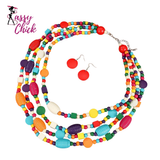 Bohemian Fresh Multi-layer Wooden Bead Handmade Jewelry Sassy Chick Logo