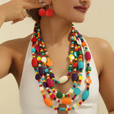 Bohemian Fresh Multi-layer Wooden Bead Handmade Jewelry