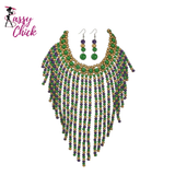 Bohemian Retro Beaded Statement Ethnic Jewelry Set Sassy Chick Logo