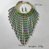 Size of Bohemian Retro Beaded Statement Ethnic Jewelry Set