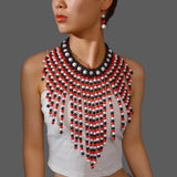 Redd Bohemian Retro Beaded Statement Ethnic Jewelry Set
