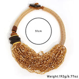 Size of Bohemian Statement Handmade Beach Party Jewelry  Necklace