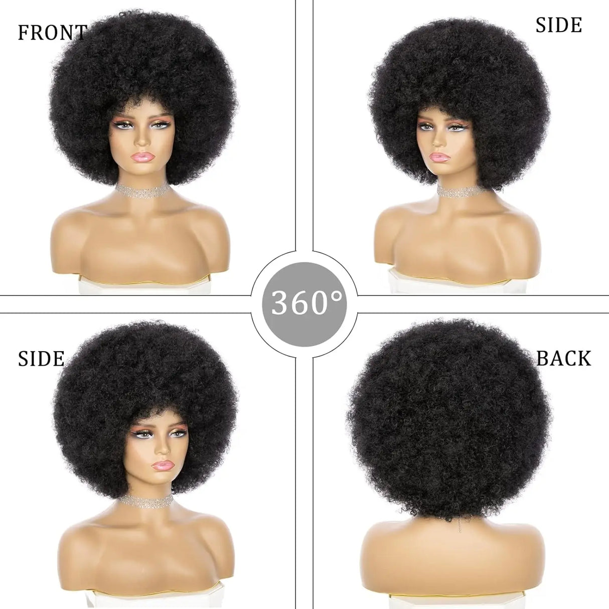 Bouncy and Soft Afro Puff Synthetic Wig for Women