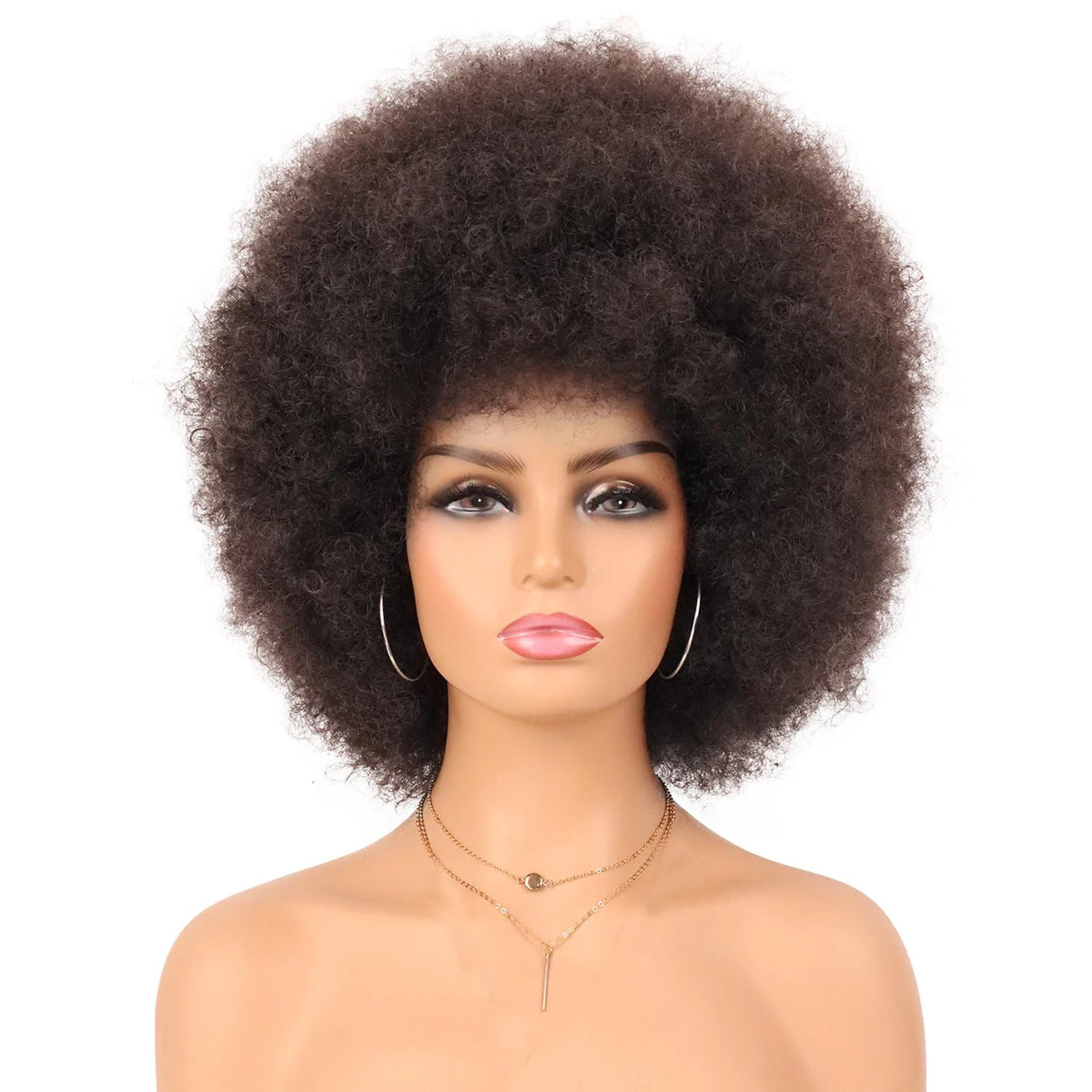 Brown Bouncy and Soft Afro Puff Synthetic Wig for Women