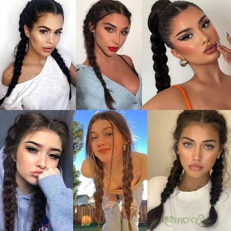 Collection of Braided Ponytail Hair Extension