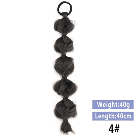 Ash Grey Braided Ponytail Hair Extension