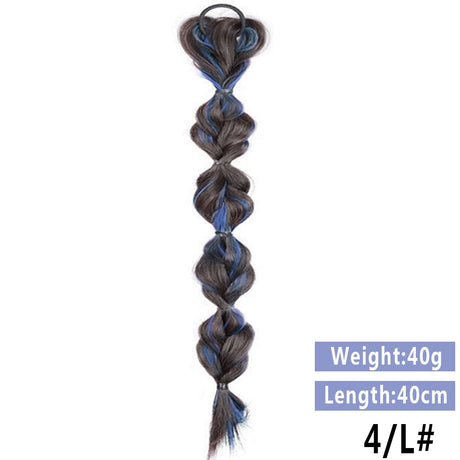 Black Black Braided Ponytail Hair Extension