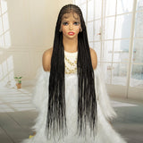 Braided Wig with Baby Hair black