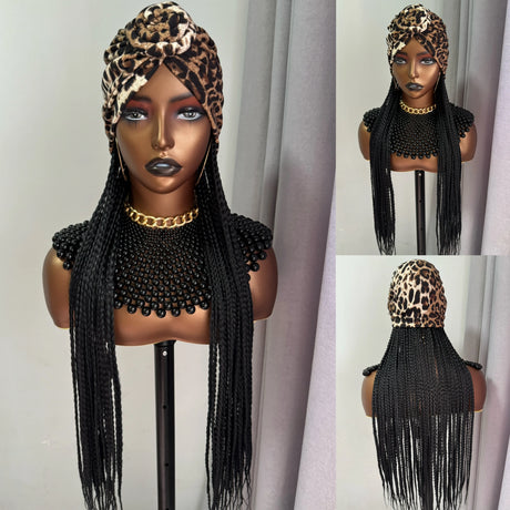 Braiding Hair Extensions Wig With Head Scarf