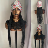 Braiding Hair Extensions Wig With Head Scarf