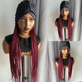 Braiding Hair Extensions Wig With Head Scarf