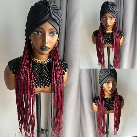 Braiding Hair Extensions Wig With Head Scarf