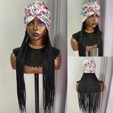 Braiding Hair Extensions Wig With Head Scarf