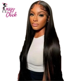 Brazilian 13X6 Hd Lace Frontal Straight Human Hair Wigs Sassy Chick Logo
