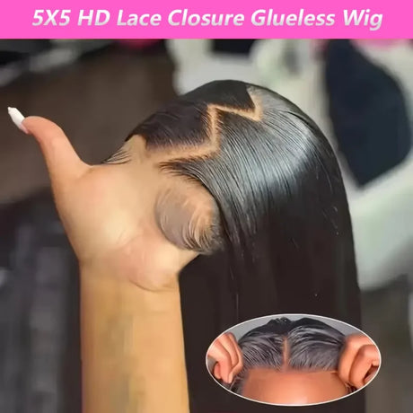 Brazilian 13X6 Hd Lace Frontal Straight Human Hair Wigs
