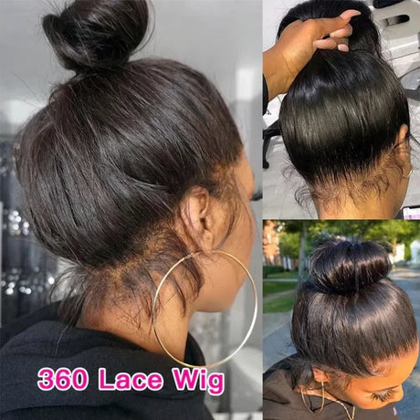 Brazilian 13X6 Hd Lace Frontal Straight Human Hair Wigs