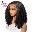 Brazilian 13x4  Short Bob Curly Lace Front Human Hair Wig Sassy Chick Logo