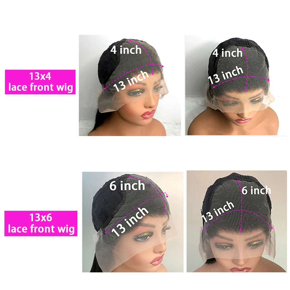 Brazilian  Burgundy Colored Transparent Lace Front Wigs cap size