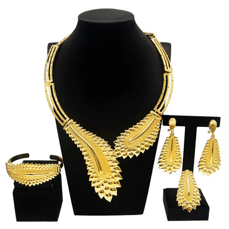  Brazilian Fashion Dubai Gold Plated Jewelry Sets